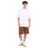 Snuggs oversized set Off White T-shirt + Brown Shorts